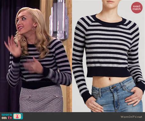 wornontv emma s grey striped sweater and quilted skirt on jessie