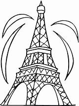 Coloring Tower Pages Getcolorings Eiffel sketch template