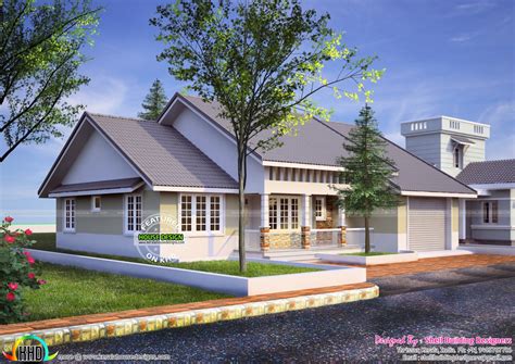 american style  sq ft home kerala home design  floor plans  dream houses