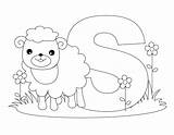 Coloring Pages Alphabet Letter Kids Printable sketch template