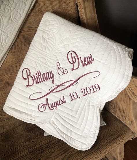 personalized couples wedding throw quilt  anniversary throw