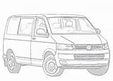 Transporter T5 Volkswagen 2010 T6 Aerpro Drawing Drawings 2004 Line Volvo sketch template