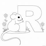 Alphabet Letter Animal Coloring Pages Letters Printable Rat Alphabets sketch template