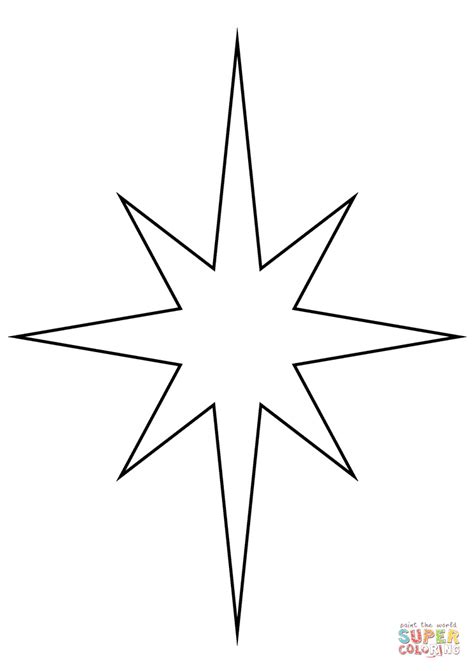 christmas star coloring page  printable coloring pages star