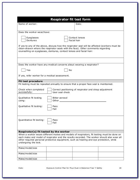 osha respirator medical evaluation questionnaire form  form