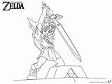 Zelda Coloring Pages Legend Sword Printable Kids sketch template