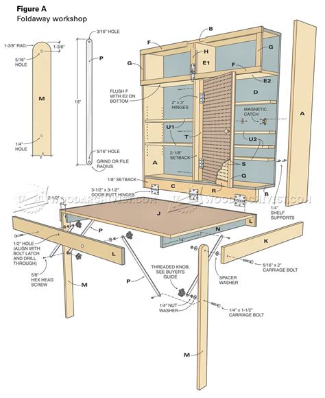 fold  workbench plans woodarchivist