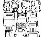Goldilocks Bears Coloring Three Pages Printable Getdrawings Getcolorings Print Color sketch template