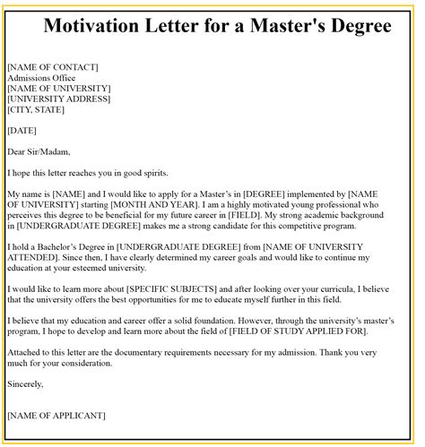 hvac job motivation letter sample motivation letter  university motivation letter