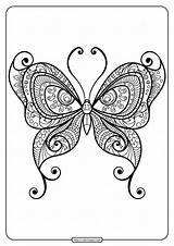 Butterfly Papillon sketch template