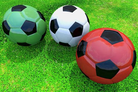 soccer balls  grass stock illustration illustration  soccer