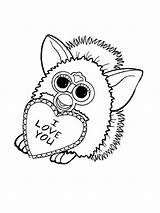 Furby Coloring Pages Furbie Printable Getdrawings Popular sketch template