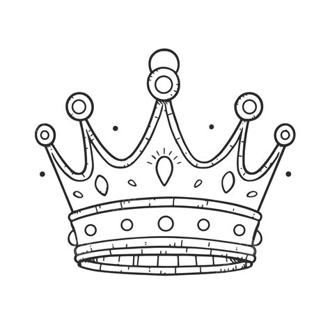 crown drawing template elegant crown illustration stippling