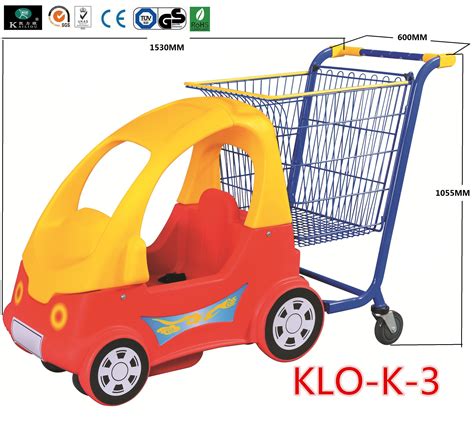 cute chrome  kids shopping carts  plastic children car