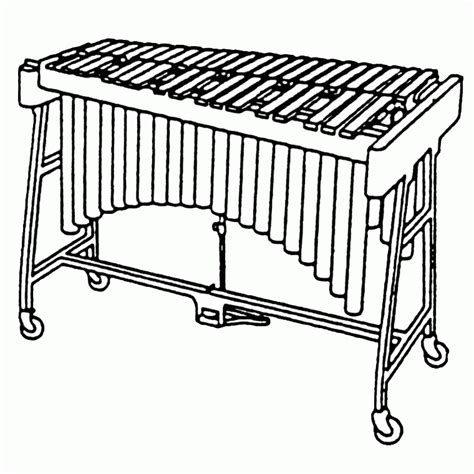 xylophone coloring page clipart