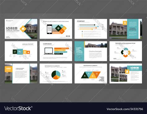 corporate slideshow templates royalty  vector image