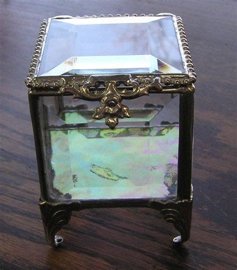 Silver Stained Glass Jewelry Box Keepsake By Shopworksofglass 29 00