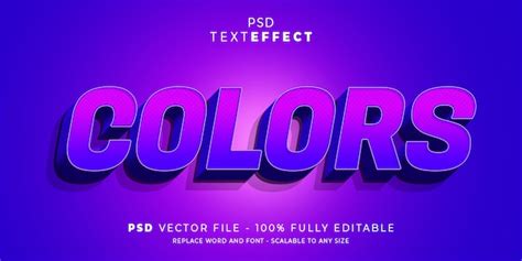 colors text effect premium psd file