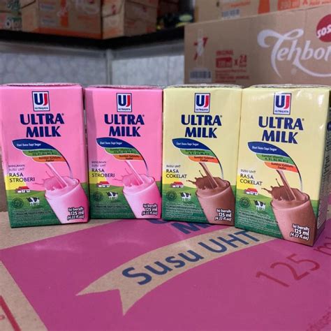 Jual Susu Ultra 125 Ml 1 Dus Isi 24 Kotak Minuman Susu Sapi Segar