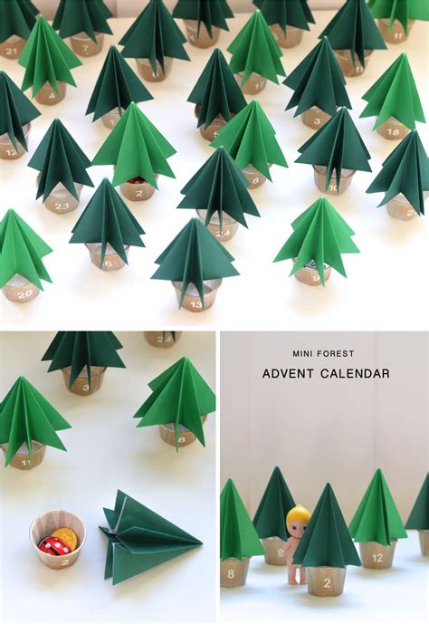 diy mini forest christmas advent calendar