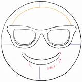 Emoji Coloring Pages Template Sunglasses Face Nerd Draw Sketchite Howtodrawdat Sketch Faces Glasses Sunglass Templates Drawing Sun Step sketch template