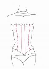 Corsets Lacing sketch template