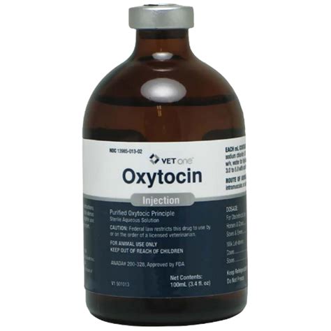 oxytocin injection purified oxytocic principle sterile aqueous solution ml equine