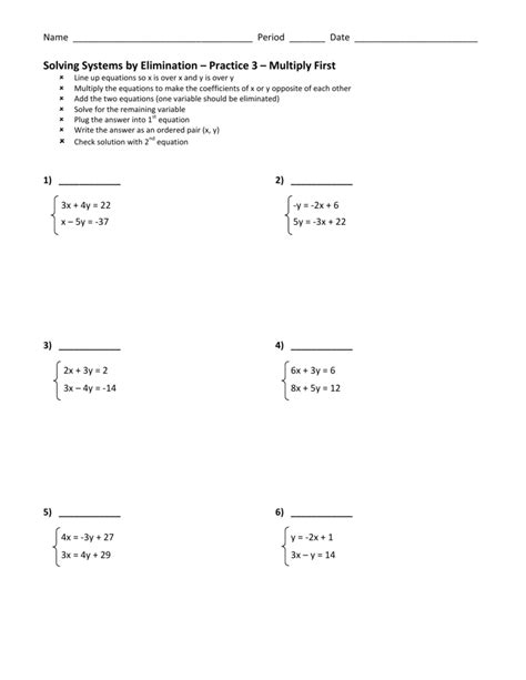 integrated math  worksheet