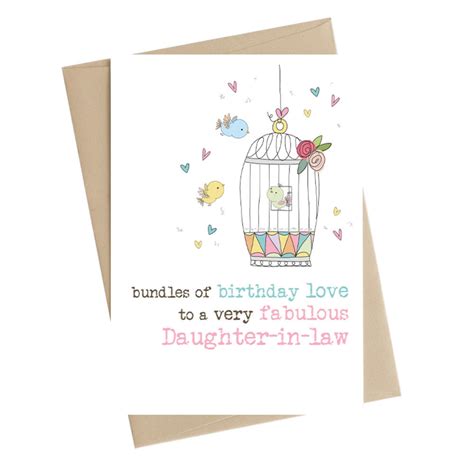 fabulous daughter  law birthday greeting card cards