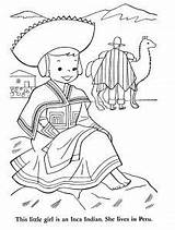 Peru Kids Crafts Coloring Pages sketch template