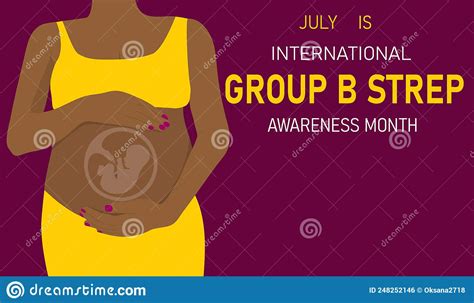 Group B Strep Awareness Month Banner Stock Vector Illustration Of