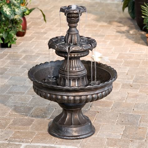 garden classic  tier outdoor fountain fountains  hayneedle