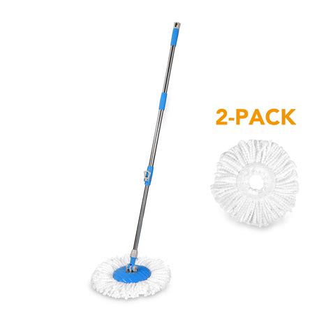 hapinnex spin mop handle  microfiber mop heads refills walmartcom