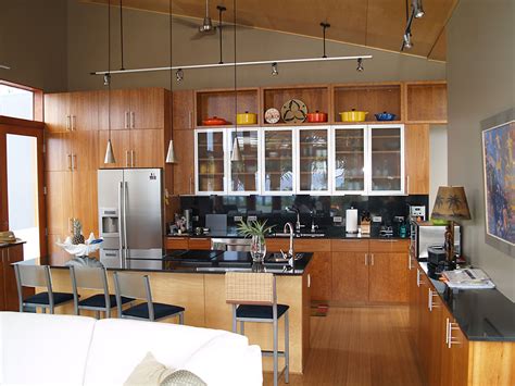 mid century modern kitchen designs  feature  warm atosphere