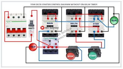 semi automatic star delta starter wiring diagram  timer