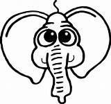 Elephant Face Coloring Cartoon Pages Wecoloringpage Getcolorings Getdrawings Template Colori sketch template