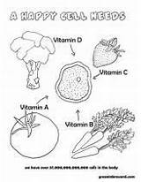 Coloring Vitamins Pages Vitamin Visit Food sketch template