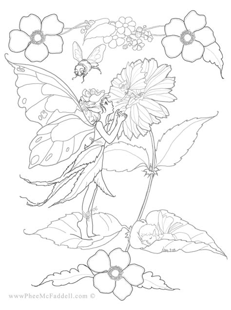 flower fairies coloring page coloring pages pinterest flower