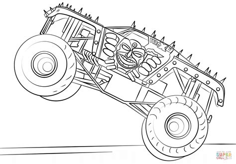 tiger shark monster truck coloring pages
