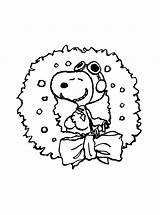 Peanuts Wreath Woodstock Baron Doghouse Bestcoloringpagesforkids Kleurplaten Paradijs Template sketch template