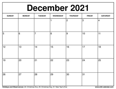 printable december  calendars