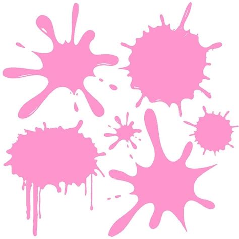 soft pink paint splats wall decal removable splat wall etsy