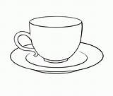 Cup Tea Clipart Drawing Teacup Clip Cups Coloring Choose Board Pages Color Template sketch template