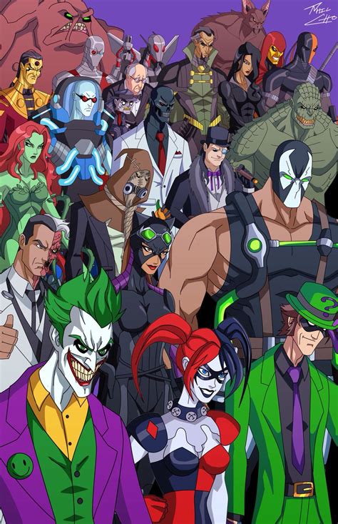 batmans rogues comic villains dc comics art dc villains