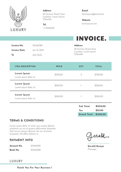 business invoice template downloads  template ideas