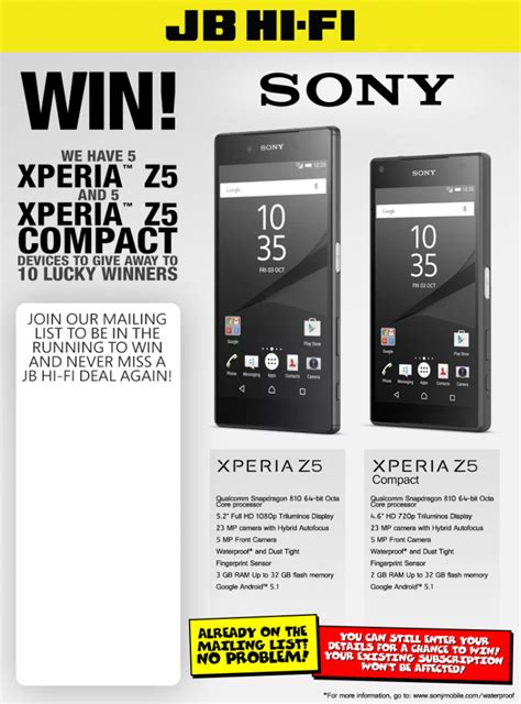 jb  fi win    xperia  phones australian competitions