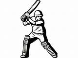 Cricket Drawing Batsman Bat Ball Player Coloring Pages Colouring Sport Printable Clipart Field Game Sports Svg Match Vector Jpeg Readying sketch template