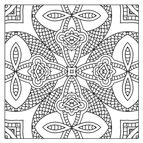printable kaleidoscope coloring pages  adults  getdrawings
