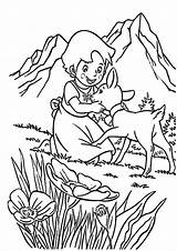 Ausmalen Basteln Kinderserien Malvorlage Ziege Kindern Klara Zeichenvorlagen Besuchen Auflauf sketch template