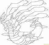 Giratina Coloring Origin Form Pages Pokemon Lineart Tegning Drawing Printable Clipart Color Legendary sketch template
